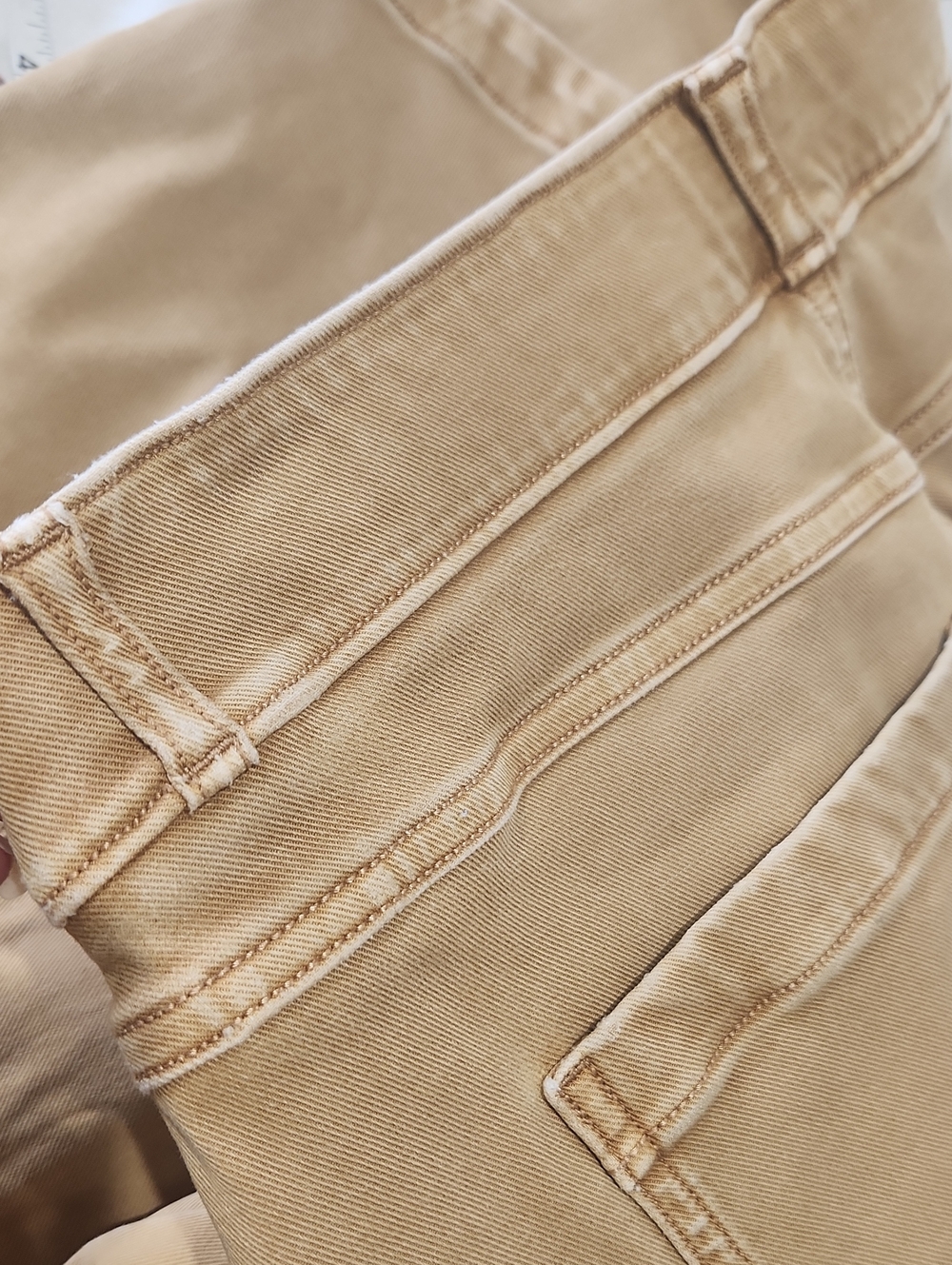 Spanx Stretch Twill Straight Leg Pants Tan Beige Size L - Picture 6 of 6